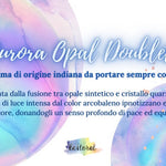 Collana pietra Opale Aurora Opal. Opale rosa blu cangiante. Collana donna argento 925. Gioiello opale