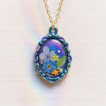Collana bohémien gioiello ciondolo arcobaleno fiori veri. Gioielli in resina.Regalo amica.Regalo Fidanzata. Gioielli Handmade