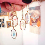 Collana fiore di nascita - regalo di compleanno - fiore mese nascita - collana in resina - gioielli floreali