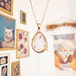 Dente di Leone. Collana con soffione. Ciondolo dandelion vero. Gioielli oro fiore vero. Collana porta fortuna desideri