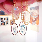 Collana fiore di nascita - regalo di compleanno - fiore mese nascita - collana in resina - gioielli floreali