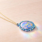 Collana bohémien gioiello ciondolo arcobaleno fiori veri. Gioielli in resina.Regalo amica.Regalo Fidanzata. Gioielli Handmade