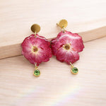 Orecchini ciondoli fiori rose vere in resina.Gioielli resina fiori secchi pressati.Regalo unico per lei.bigiotteria anallergica.