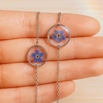 Catenina porta occhiali con fiori veri in resina. Laccio occhiali da sole. Catenella occhiali da vista. Regalo di compleanno.