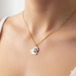 Collana memoriale cane con fiore vero nontiscordardimè.Gioielli per il ricordo.Regalo speciale per amante degli animali