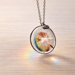 Collana Soffione Vero in Resina, Ciondolo Tarassaco Porta Fortuna, Dente di Leone, Wish Necklace, Regalo portafortuna