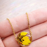 Bracciale donna terrarium fiori veri mini girasole Ciondolo resina catenella acciaio regolabile taglia unica.Gioielli resina fiori