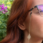 Real flower glasses chain in resin. Sunglasses holder chain. Eyeglass chain. Birthday gift.
