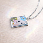 Collana memoriale gatto con fiori veri.Gioielli per il ricordo.Regalo speciale per amante degli animali