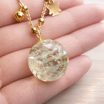 Collana Chiama Angeli Gravidanza con Soffione Vero, Bola Premaman in Resina, Regalo Futura Mamma, Collana Donna Boho