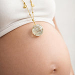 Collana Chiama Angeli Gravidanza con Soffione Vero, Bola Premaman in Resina, Regalo Futura Mamma, Collana Donna Boho