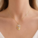 Anatomical Heart Necklace with Real Flowers in UV Resin – 2 cm Pendant Stainless Steel Gold/Silver – Medical Graduation Gift