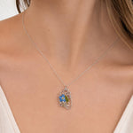 Anatomical Heart Necklace with Real Flowers in UV Resin – 2 cm Pendant Stainless Steel Gold/Silver – Medical Graduation Gift