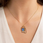 Anatomical Heart Necklace with Real Flowers in UV Resin – 2 cm Pendant Stainless Steel Gold/Silver – Medical Graduation Gift