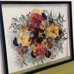 Quadro bouquet da sposa, fiori pressati personalizzati, fiori cerimonia, regalo di nozze, bouquet di fiori secchi, quadro personalizzato