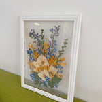 Quadro bouquet da sposa, fiori pressati personalizzati, fiori cerimonia, regalo di nozze, bouquet di fiori secchi, quadro personalizzato