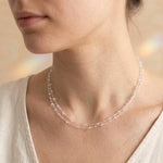Collana Filo Invisibile Gocce Rugiada Resina Bracciale Multifilo Convertibile 2in1 | Gioiello Elegante Minimal con Acciaio Inox Dorato